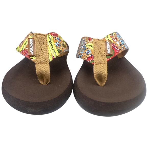 Rocket Dog Spotlight Platform Flip Flop Tropical Floral Women's Size 10 - Picture 4 of 6